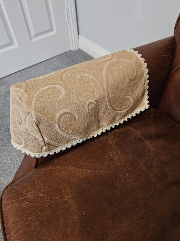 Beige Scroll Chair Backs & Arm Caps - Image 2