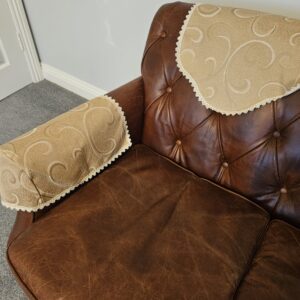 Beige Scroll Chair Backs & Arm Caps