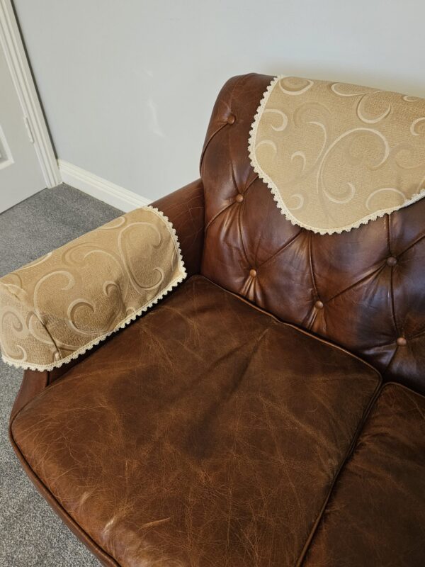 Beige Scroll Chair Backs & Arm Caps