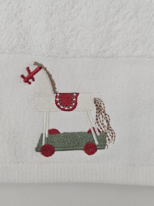 Christmas Toy Horse Guest Towel