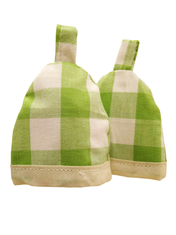 Pair of Gingham Check Egg Cosies - Image 6
