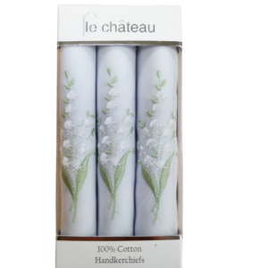 Lily of the Valley Handkerchiefs gift box (3 Pack)