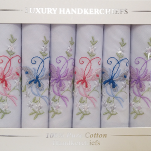 Handkerchiefs - Presentation box of Butterfly (6 pack)