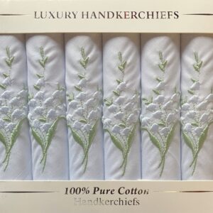 Lily of the Valley Handkerchiefs gift box (6 Pack)