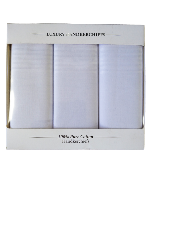 Handkerchief - Presentation Box of White (3 Pack)