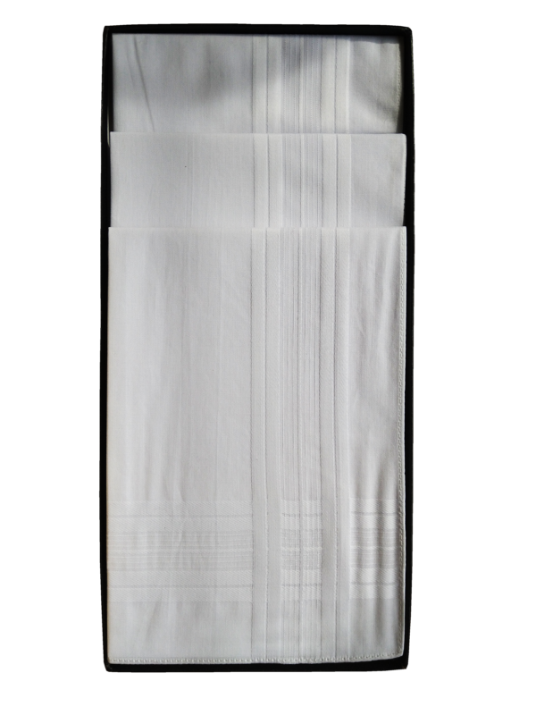 Handkerchief - Presentation Box of White (3 pack)