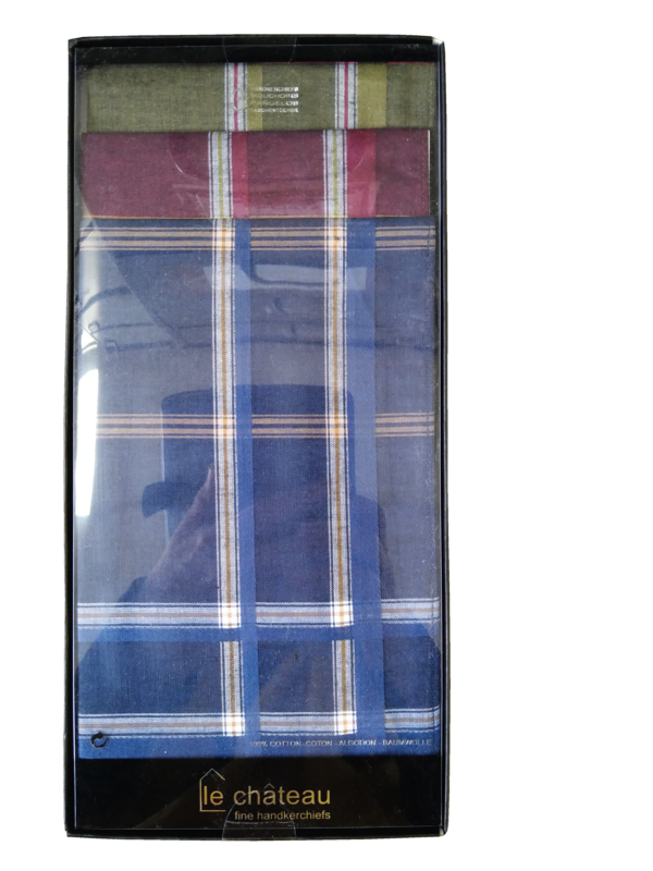 Handkerchiefs - Presentation Box of 3 Combed Cotton