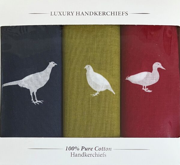 Bandanas - Game Birds in white (3 Pack)