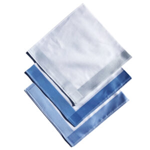 Handkerchiefs - Mens - Solid Border (3 pack)