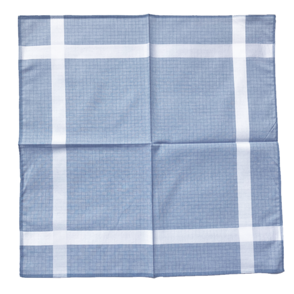 Handkerchief - Mens - Blue with Solid White Stripes (3 pack) - Image 2