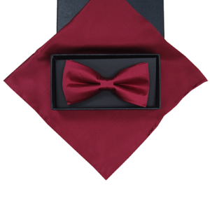 100% Silk Bow Tie and Handkerchief Gift Set