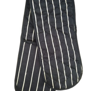 Butcher's Stripe Double Oven Glove - Navy