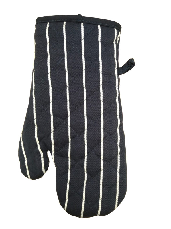 Butcher's Stripe Single Oven Mitt - Navy