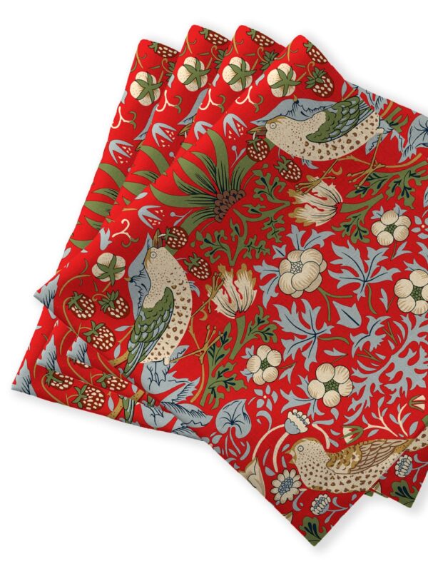 Strawberry Thief Red - Napkin (4 pack)