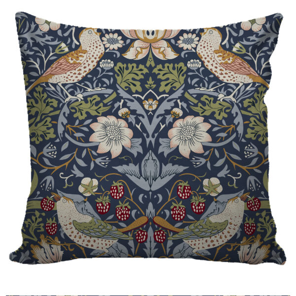 Strawberry Thief Navy - Filled cushion