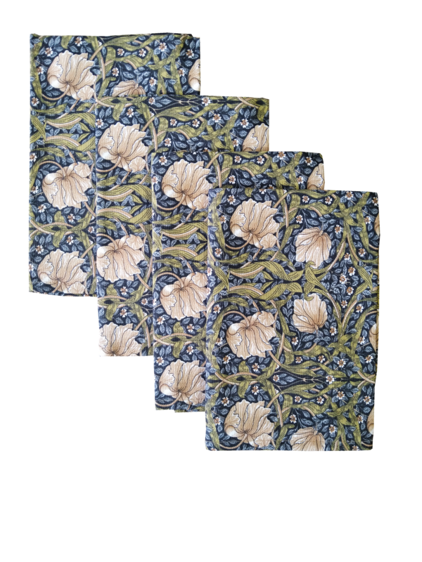 William Morris Gallery Pimpernel Charcoal|Set of Napkins