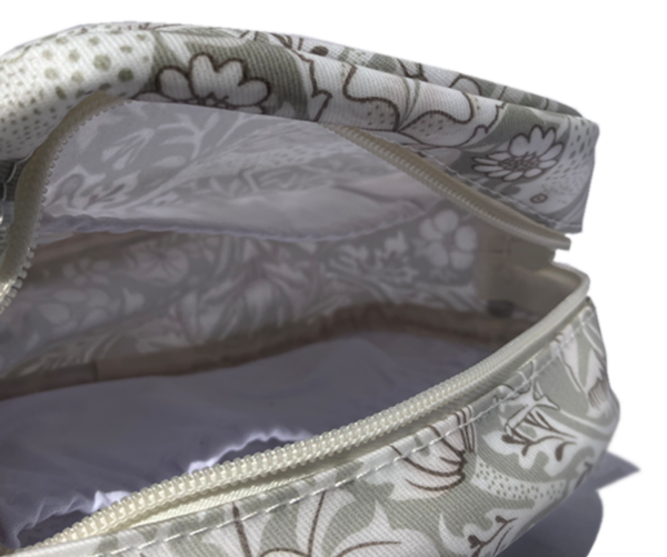 Strawberry Thief Grey - Small Cosmetic Bag - Image 3