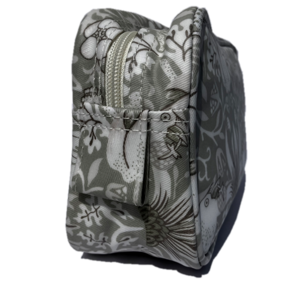 Strawberry Thief Grey - Large Cosmetic Bag - Image 3