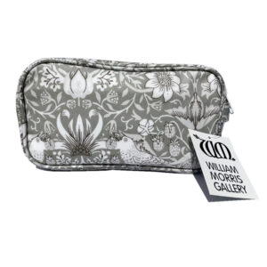 Strawberry Thief Grey - Large Cosmetic Bag