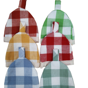 Pair of Gingham Check Egg Cosies