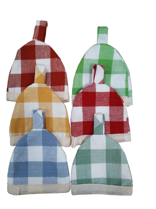 Pair of Gingham Check Egg Cosies