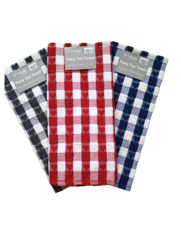 Hearts Terry Tea Towel