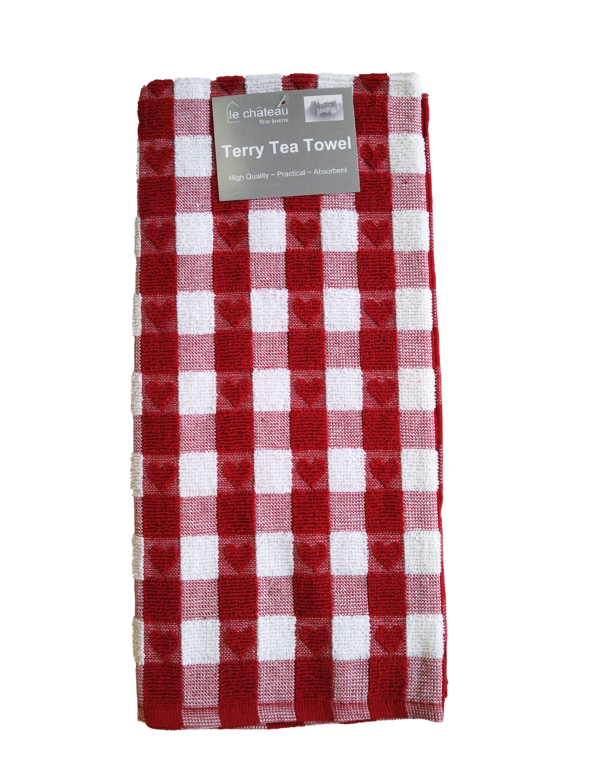 Hearts Terry Tea Towel - Image 2