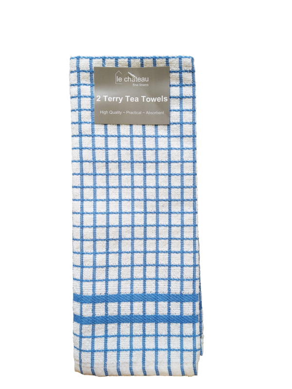 Small Check Terry Tea Towel - Image 3