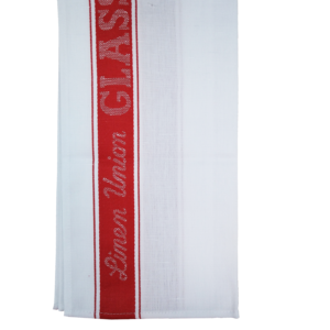 Glass Union Red Lint Free Tea Towel