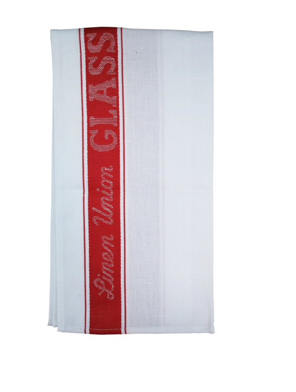 Glass Union Red Lint Free Tea Towel