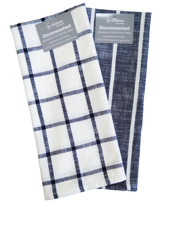 Grey Stonewashed Tea-Towels