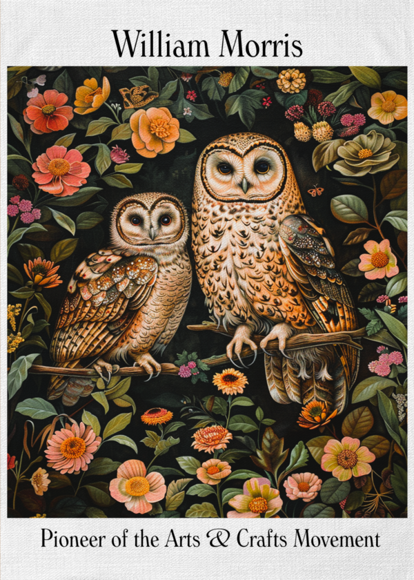 Owls - Tea Towel