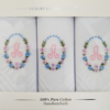 Presentation Box of Pink Embroidered Initial Ladies' Handkerchiefs (3 Pack) - Image 2