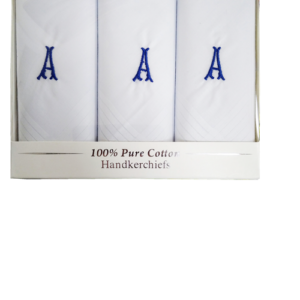 Men's Embroidered Initial Handkerchief's