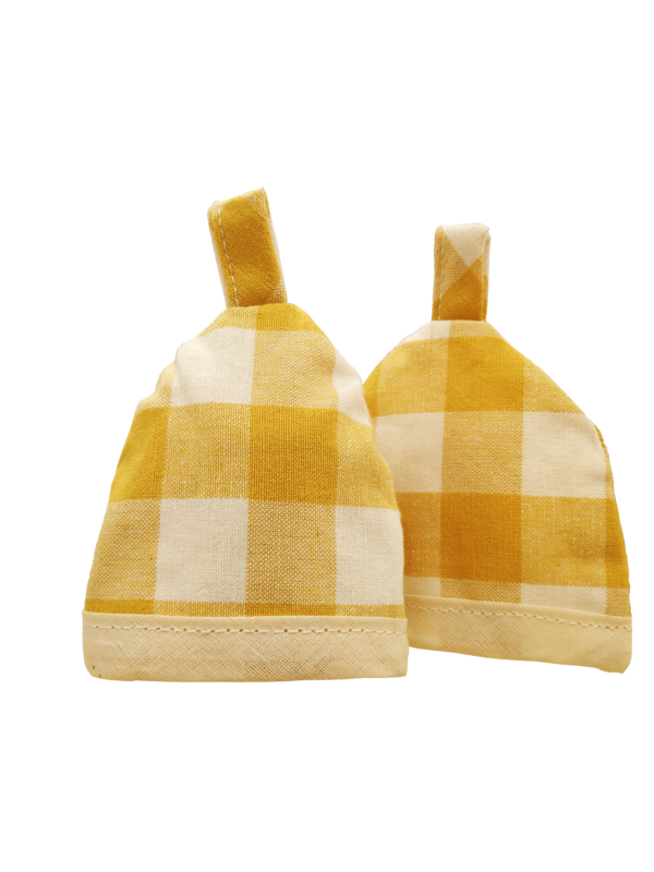 Pair of Gingham Check Egg Cosies - Image 3