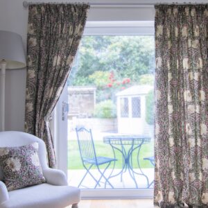 Pimpernel Aubergine - Lined Curtains