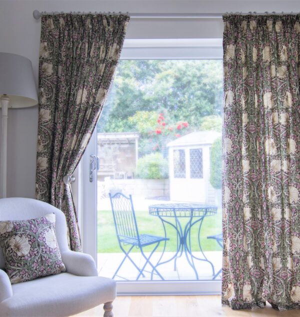 Pimpernel Aubergine - Lined Curtains