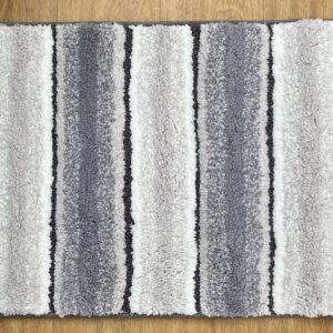 Microfibre Stripe Non-slip Bath & Pedestal Mats