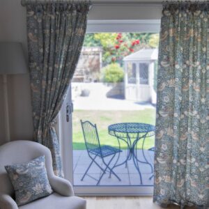 Strawberry Thief Blue- Lined Curtains