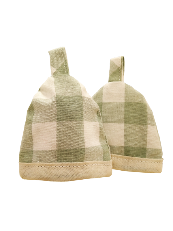 Pair of Gingham Check Egg Cosies - Image 5