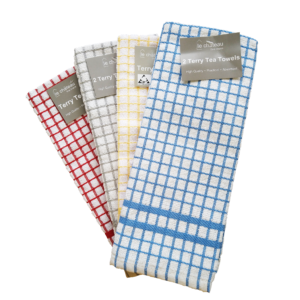 Small Check Terry Tea Towel