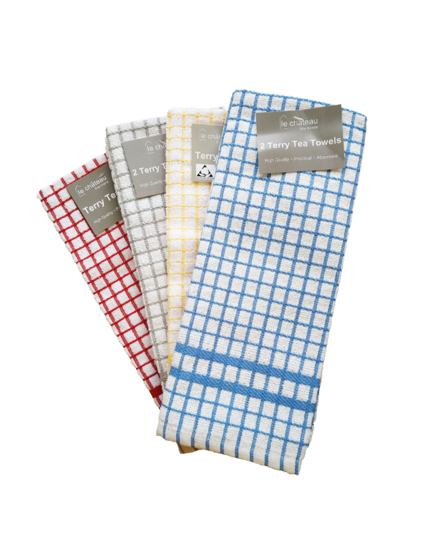 Small Check Terry Tea Towel