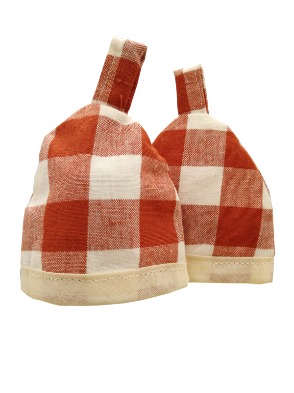 Pair of Gingham Check Egg Cosies - Image 7