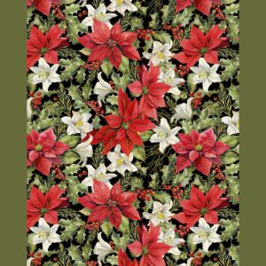 Festive Tea Towels - Poinsettia