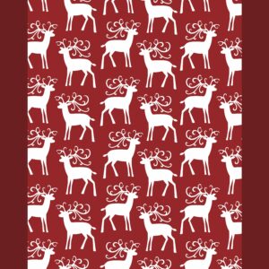 Reindeer Tea Towels - Red