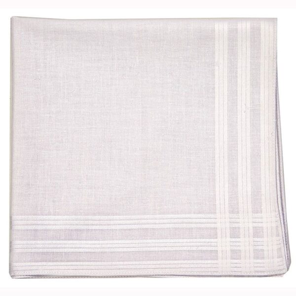 Handkerchief - Mens Luxury XL White Handkerchief