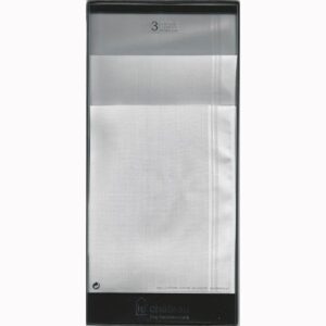Ladies White Handkerchiefs with White Satin Border | Box of 3